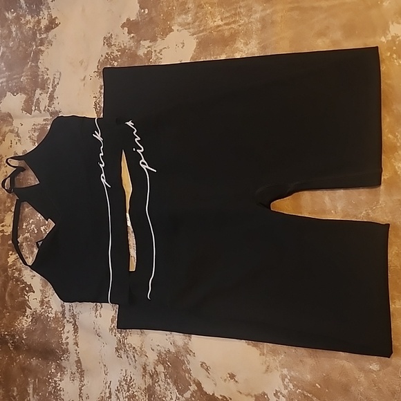 Pink Active Set Best Butt Leggings M and matching Sports Bra L. - Picture 1 of 8